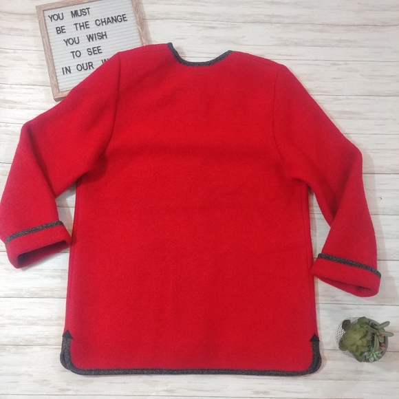 L.L. Bean Austrian Wool Button Down Sweater Blazer - Picture 2 of 6